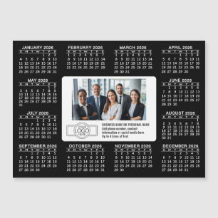 Calendar with logo Contact Information Magnet