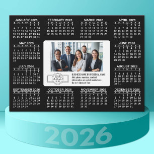 Calendar with logo Contact Information Magnet
