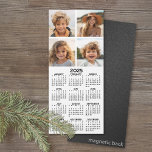 Calendar with Photo Collage<br><div class="desc">Add 4 pictures to this fun full year calendar - perfect to use in your kitchen or home office. A minimal,  basic 12 month calendar with a solid color background.</div>