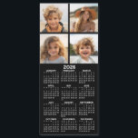 Calendar with Photo Collage Fridge Magnet<br><div class="desc">A very useful item for school or home office. This shows a full year view of all dates. A calendar printed on a magnet combines practicality with convenience, transforming a workspace essential into a time-management tool. This innovative design features a full-year or monthly calendar layout integrated into the magnet's surface,...</div>