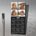 Calendar with Photo Collage Fridge Magnet<br><div class="desc">A very useful item for school or home office. This shows a full year view of all dates. A calendar printed on a magnet combines practicality with convenience, transforming a workspace essential into a time-management tool. This innovative design features a full-year or monthly calendar layout integrated into the magnet's surface,...</div>