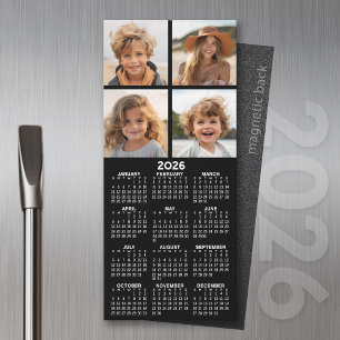 Calendar with Photo Collage Fridge Magnet
