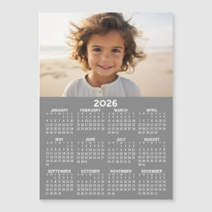 Calendar with Photo - Full Year Magnetic Card