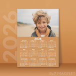 Calendar with Photo - Full Year Magnetic Card<br><div class="desc">A very useful item for school or home office. This shows a full year view of all dates. A calendar printed on a magnet combines practicality with convenience, transforming a workspace essential into a time-management tool. This innovative design features a full-year or monthly calendar layout integrated into the magnet's surface,...</div>
