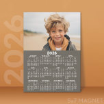 Calendar with Photo - Full Year Magnetic Card<br><div class="desc">A very useful item for school or home office. This shows a full year view of all dates. A calendar printed on a magnet combines practicality with convenience, transforming a workspace essential into a time-management tool. This innovative design features a full-year or monthly calendar layout integrated into the magnet's surface,...</div>