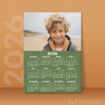 Calendar with Photo - Full Year Magnetic Card<br><div class="desc">A very useful item for school or home office. This shows a full year view of all dates. A calendar printed on a magnet combines practicality with convenience, transforming a workspace essential into a time-management tool. This innovative design features a full-year or monthly calendar layout integrated into the magnet's surface,...</div>