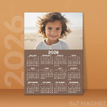 Calendar with Photo - Full Year Magnetic Card<br><div class="desc">A very useful item for school or home office. This shows a full year view of all dates. A calendar printed on a magnet combines practicality with convenience, transforming a workspace essential into a time-management tool. This innovative design features a full-year or monthly calendar layout integrated into the magnet's surface,...</div>