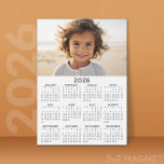 Calendar with Photo - Full Year Magnetic Card<br><div class="desc">A very useful item for school or home office. This shows a full year view of all dates. A calendar printed on a magnet combines practicality with convenience, transforming a workspace essential into a time-management tool. This innovative design features a full-year or monthly calendar layout integrated into the magnet's surface,...</div>