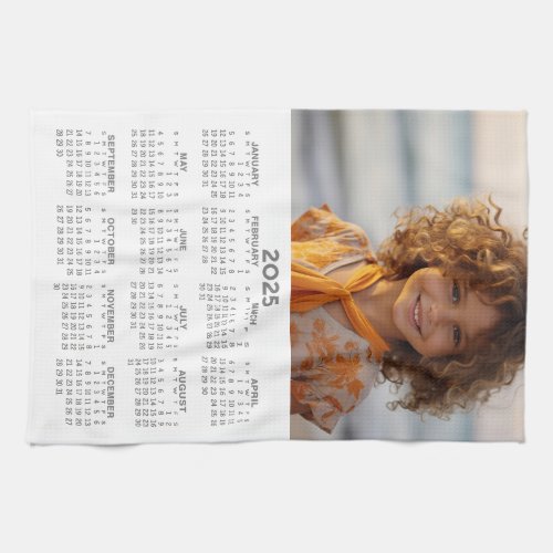 Calendar with Photo _ Full Year View Kitchen Towel