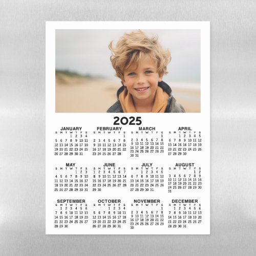 Calendar with Photo _ Full Year View Magnetic Dry Erase Sheet