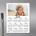 Calendar with Photo - Full Year View Magnetic Dry Erase Sheet<br><div class="desc">Add a family photo to this 2024 calendar. The calendar is a basic black and white year view. A very useful item for school or home office. A standard look for your home office or school locker. This shows a full year view of all dates.</div>