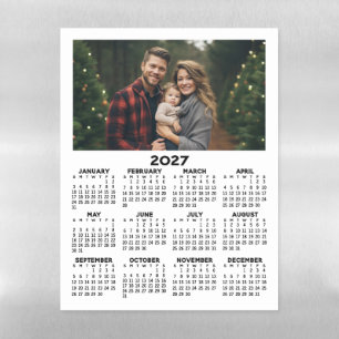 Calendar with Photo - Full Year View Magnetic Dry Erase Sheet