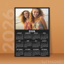 Calendar with Photo Full Year View Modern Minimal