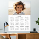 Calendar with Photo - Full Year View Poster<br><div class="desc">A very useful item for school or home office. A standard calendar with a photo on the top. This shows a full year view of all dates.</div>