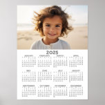 Calendar with Photo - Full Year View Poster<br><div class="desc">A very useful item for school or home office. A standard calendar with a photo on the top. This shows a full year view of all dates.</div>