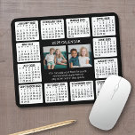 Calendar with Photo in the Center Mouse Pad<br><div class="desc">A 2 photo collage with a 2024 calendar and room to add a few lines of text. A fun item for the New Year to use at the office or at home. Add 2 square photos to this design.</div>