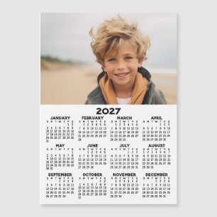 Calendar with Photo - Year View Magnetic Card