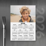 Calendar with Photo - Year View Magnetic Card<br><div class="desc">A very useful item for school or home office. A standard look for your home office or school locker. This shows a full year view of all dates. A calendar printed on a magnet combines practicality with convenience, transforming a workspace essential into a time-management tool. This innovative design features a...</div>