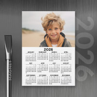 Calendar with Photo - Year View Magnetic Card