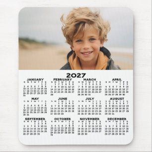 Calendar with Photo - Year View Vertical Mouse Pad