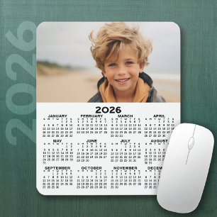 Calendar with Photo - Year View Vertical Mouse Pad