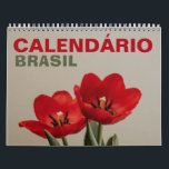 Calendário Brasil com Feriados | Brazil 2026 Calendar<br><div class="desc">Wall calendar for Brazil with Brazilian holidays. A nature wall calendar that has flowers and plants. It is in portuguese. Calendário brasileiro com feriados.</div>