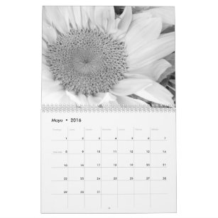 Calendario con fotografía en blanco y negro calendar
