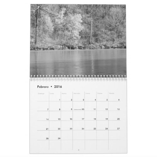 Calendario fotos de naturaleza en blanco y negro calendar