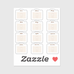 Calendario libre mensual sticker