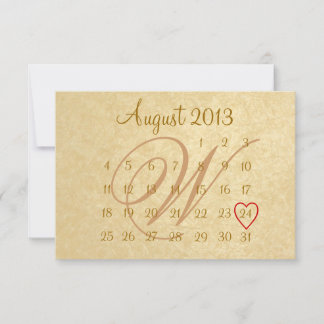 Calender Wedding Invitation