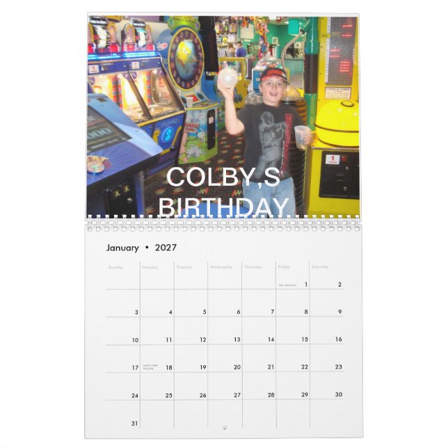 calenders calendar (Jan 2027)