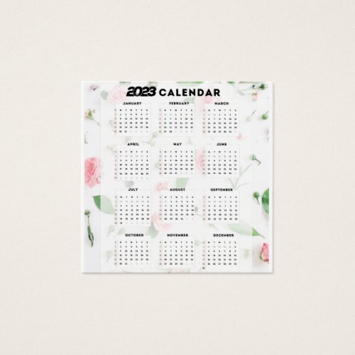 calendrier 2023 floral