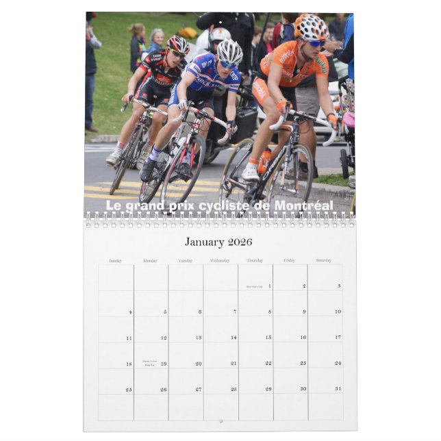 Calendrier d'entrainements et sorties 2011 calendar (Jan 2026)