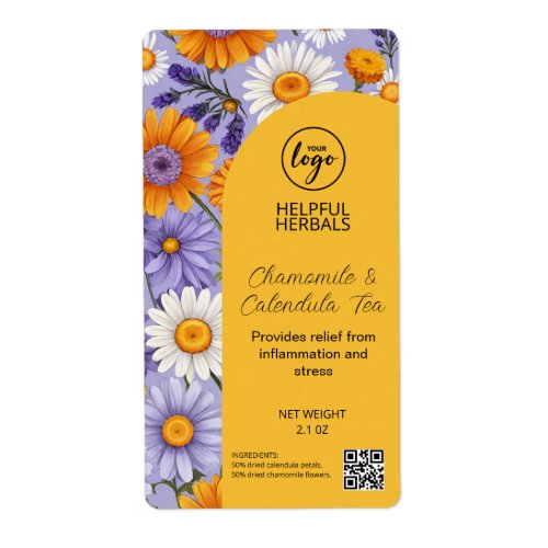 Calendula And Chamomile Tea Product Labels