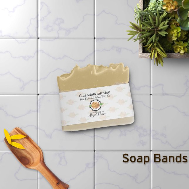 Calendula Artisan Soap Band Wrap Packaging (Creator Uploaded)