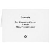 Calendula Cards (Back Horizontal)