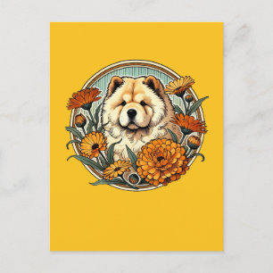 Calendula Chow Chow Dog Postcard