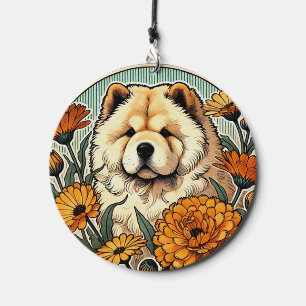 Calendula Chow Chow Dog Wind Chime