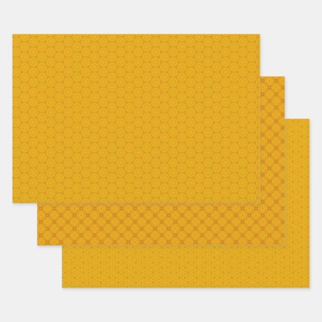 Calendula (Gold) Wrapping Paper Sheets (Set)