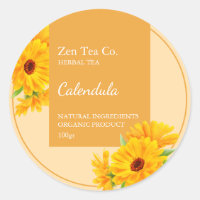 Calendula Herbal Tea Business Label
