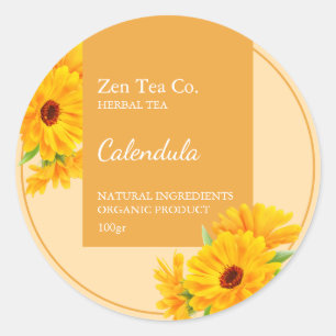 Calendula Herbal Tea Business Label