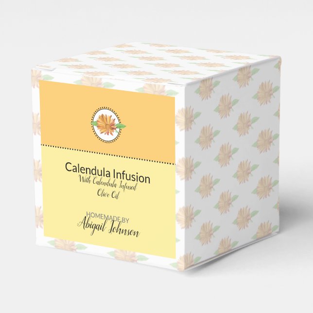 Calendula Marigold Wildflower Bath Bomb Box (Front Side)