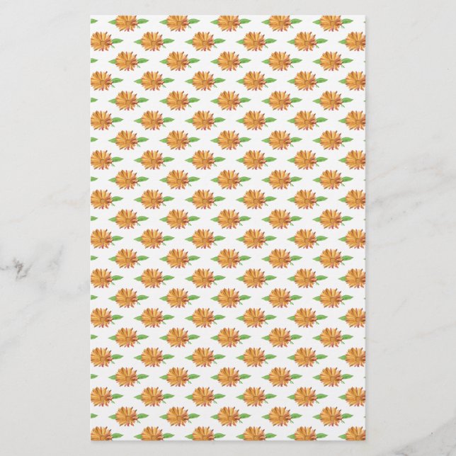 Calendula Pattern GiftSoap Packaging | Linen Paper (Front)