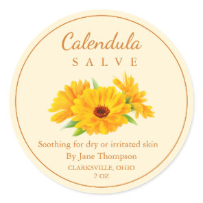 Calendula Salve / balm Label