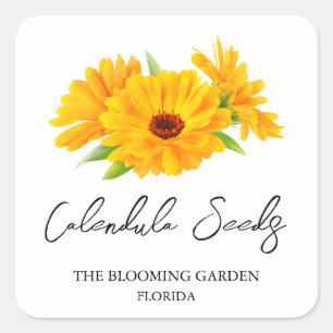 Calendula Seeds label