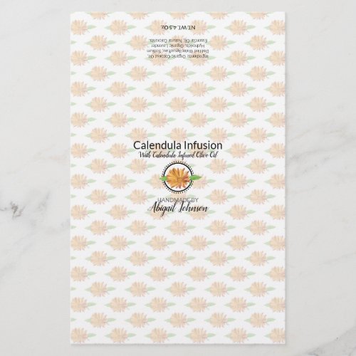 Calendula Soap Packaging Wrapper  Linen Paper