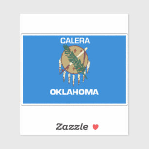 Calera Oklahoma Flag Sticker