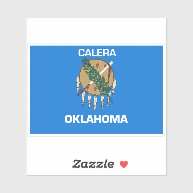 Calera Oklahoma Flag Sticker (Sheet)