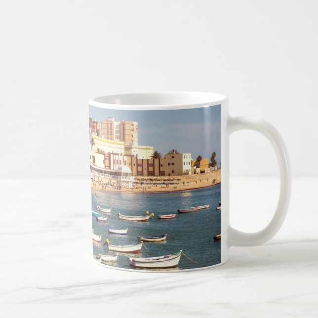 Caleta Beach In Cadiz, Andalusia, Spain Coffee Mug (Right)