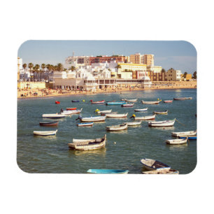Caleta Beach In Cadiz, Andalusia, Spain Magnet